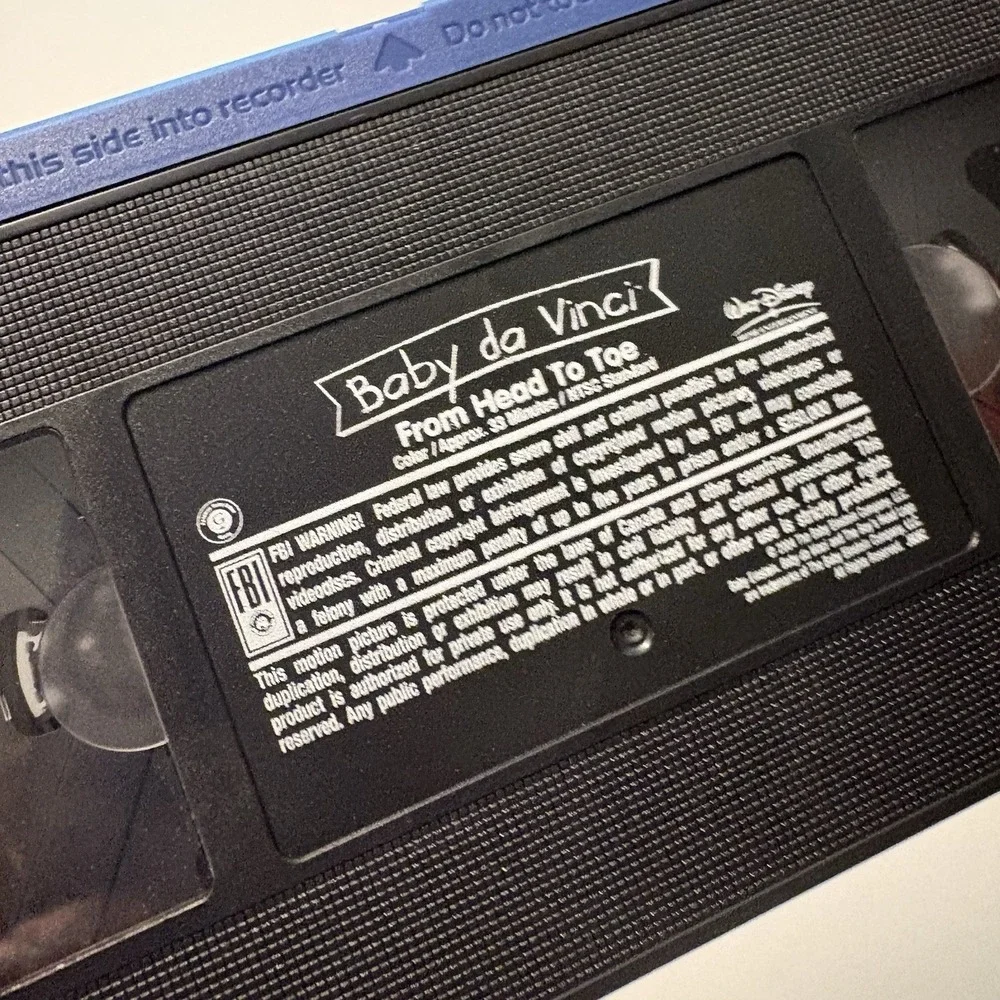 Baby Einstein Baby Da Vinci From Head to Toe VHS Tape 2004 Educational RARE OOP